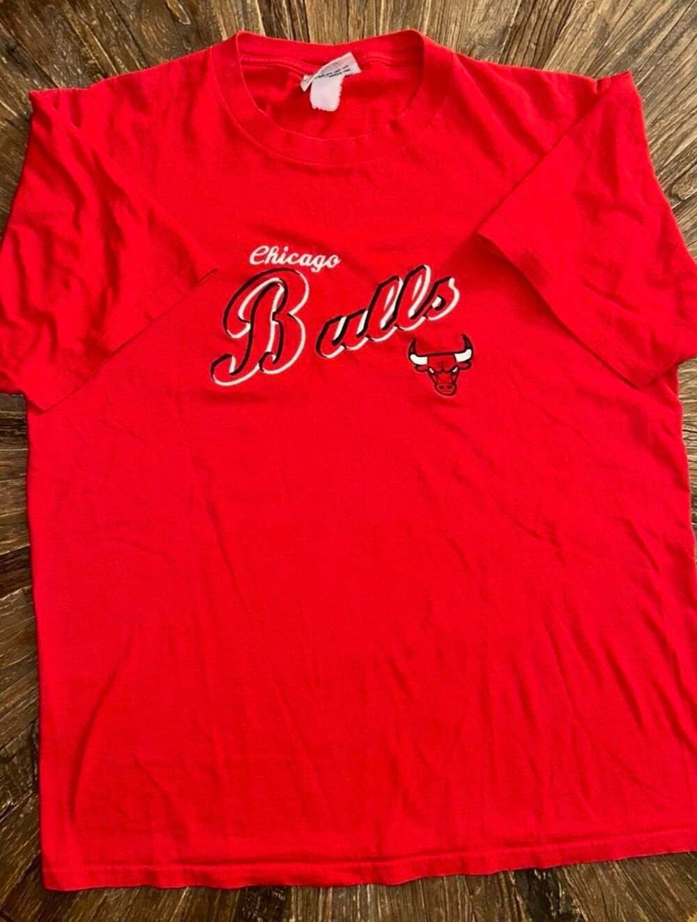 Lee Sport Chicago Bulls T-Shirt Size L Red Graphic Logo 90s Vintage